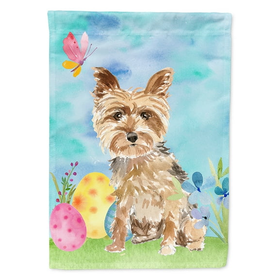 Carolines Treasures CK1891CHF Easter Eggs Yorkie Yorkshire Terrier Flag Canvas House Size Large multicolor