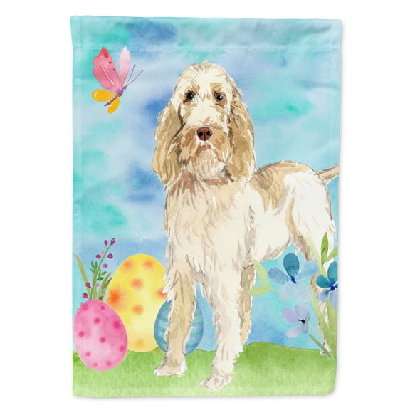 Carolines Treasures CK1897GF Easter Eggs Spinone Italiano Flag Garden Size Small multicolor