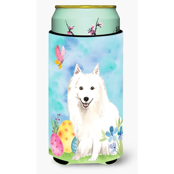 Carolines Treasures CK1912TBC Easter Eggs Japanese Spitz Tall Boy Beverage Insulator Hugger Tall Boy multicolor