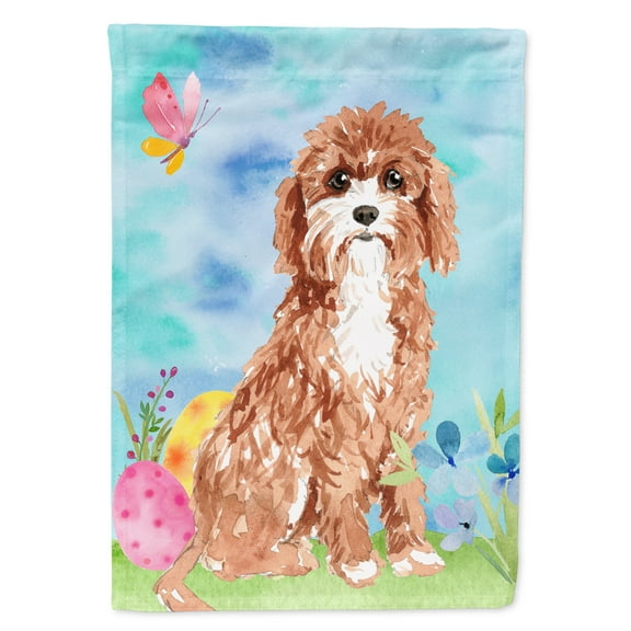 Carolines Treasures CK1918GF Easter Eggs Cavapoo Flag Garden Size Small multicolor