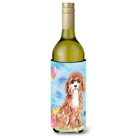 Carolines Treasures CK1918LITERK Easter Eggs Cavapoo Wine Bottle Beverge Insulator Hugger  Wine Bottle multicolor