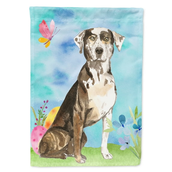 Carolines Treasures CK1919GF Easter Eggs Catahoula Leopard Dog Flag Garden Size  Small multicolor