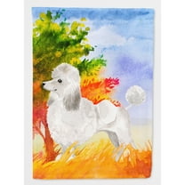 Carolines Treasures CK1929CHF Fall Poodle Flag Canvas House Size  Large multicolor