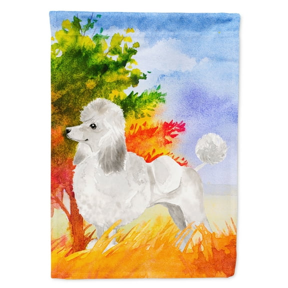 Carolines Treasures CK1929GF Fall Poodle Flag Garden Size Small multicolor
