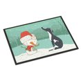 thumbnail image 1 of Carolines Treasures CK2044MAT Black Greyhound Snowman Christmas Door Mat Indoor Rug or Outdoor Welcome Mat 18x27 Doormat, 1 of 4