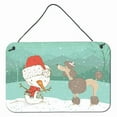 thumbnail image 1 of Carolines Treasures CK2065DS812 Chocolate Poodle Snowman Christmas Wall or Door Hanging Prints  8x12 multicolor, 1 of 1