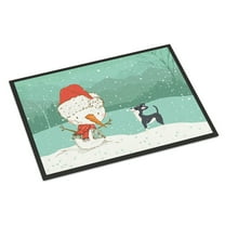 Carolines Treasures CK2080MAT Black Chihuahua Snowman Christmas Door Mat Indoor Rug or Outdoor Welcome Mat 18x27 Doormat