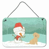 Carolines Treasures CK2093DS812 Brown Maltese Snowman Christmas Wall or Door Hanging Prints  8x12 multicolor