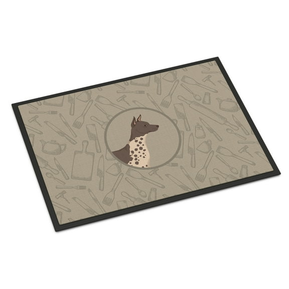 Carolines Treasures CK2161MAT American Hairless Terrier In the Kitchen Door Mat Indoor Rug or Outdoor Welcome Mat 18x27