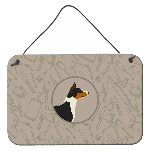Carolines Treasures CK2164DS812 Basenji In the Kitchen Wall or Door Hanging Prints  8x12 multicolor