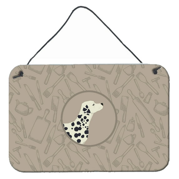 Carolines Treasures CK2181DS812 Dalmatian In the Kitchen Wall or Door Hanging Prints 8x12 multicolor