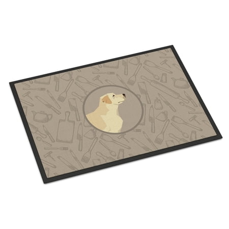 Carolines Treasures CK2196JMAT Labrador Retriever In the Kitchen Door Mat Indoor Rug or Outdoor Welcome Mat 24x36