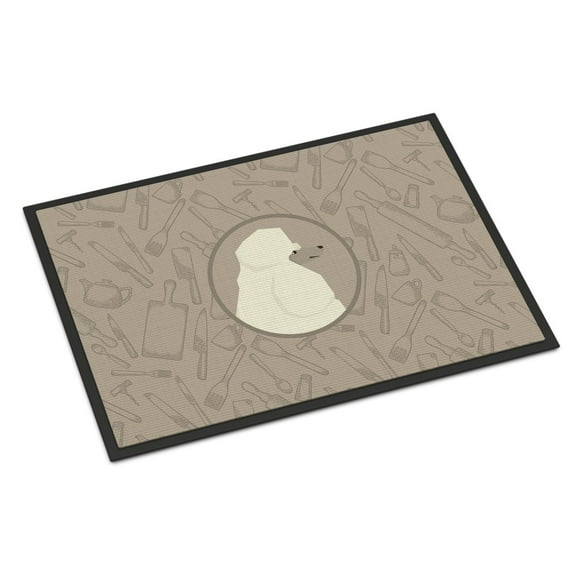 Poodle In the Kitchen Door Mat