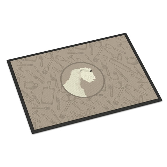 Carolines Treasures CK2208MAT Sealyham Terrier In the Kitchen Door Mat Indoor Rug or Outdoor Welcome Mat 18x27 Doormat