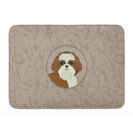 Carolines Treasures CK2210RUG Shih Tzu in the Kitchen Machine Washable Memory Foam Mat
