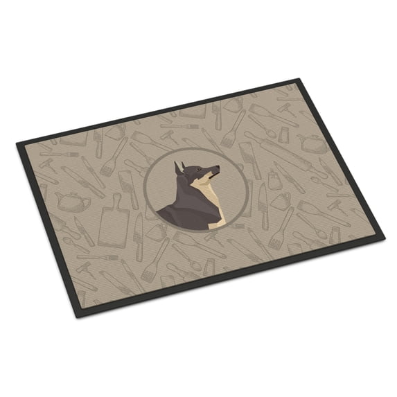 Carolines Treasures CK2213MAT Swedish Vallhund In the Kitchen Door Mat Indoor Rug or Outdoor Welcome Mat 18x27 Doormat