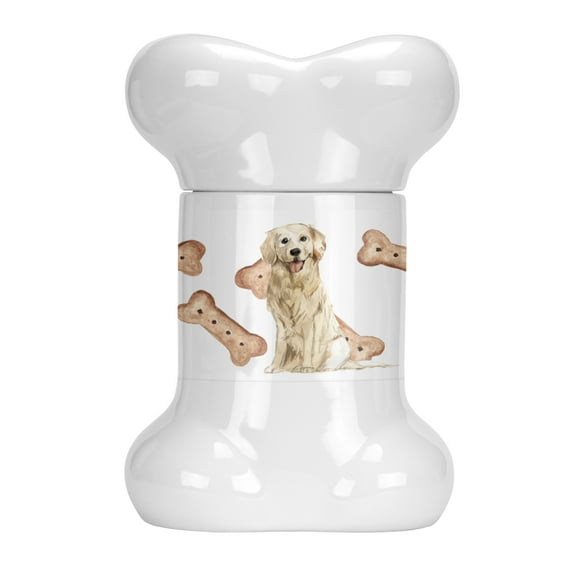 Golden Retriever Bone Shaped Treat Jar