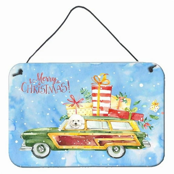 Carolines Treasures CK2395DS812 Merry Christmas Bichon Fris? Wall or Door Hanging Prints  8x12 multicolor