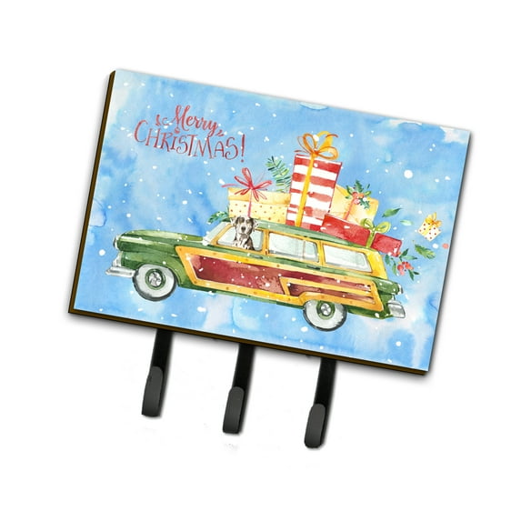 Merry Christmas Catahoula Leopard Dog Leash or Key Holder