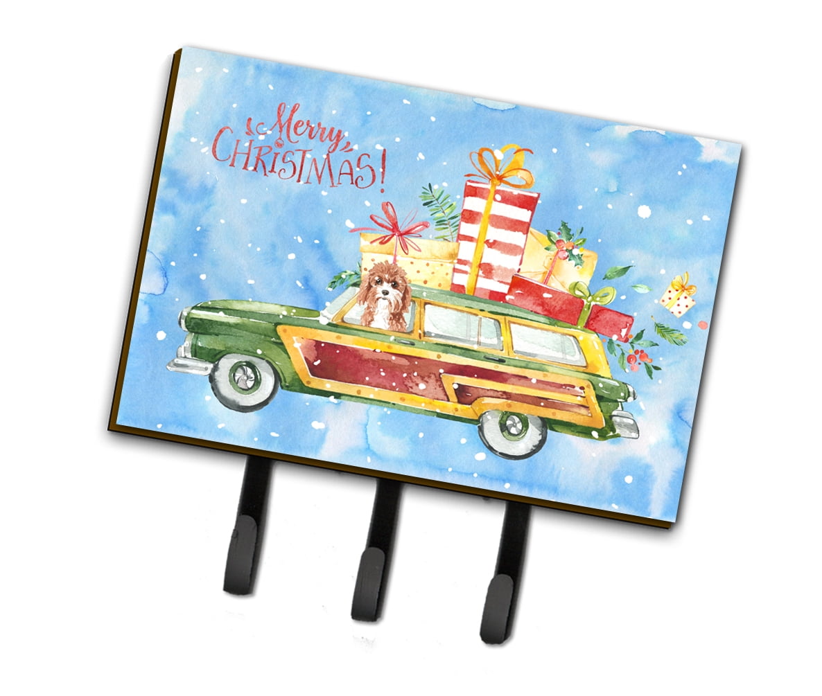 Merry Christmas Cavapoo Leash or Key Holder