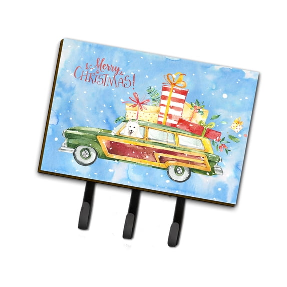 Merry Christmas Japanese Spitz Leash or Key Holder