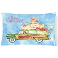 thumbnail image 1 of Carolines Treasures CK2427PW1216 Merry Christmas Welsh Terrier Canvas Fabric Decorative Pillow  12H x16W multicolor, 1 of 3