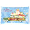 thumbnail image 1 of Carolines Treasures CK2432PW1216 Merry Christmas Staffordshire Bull Terrier Canvas Fabric Decorative Pillow  12H x16W, 1 of 3