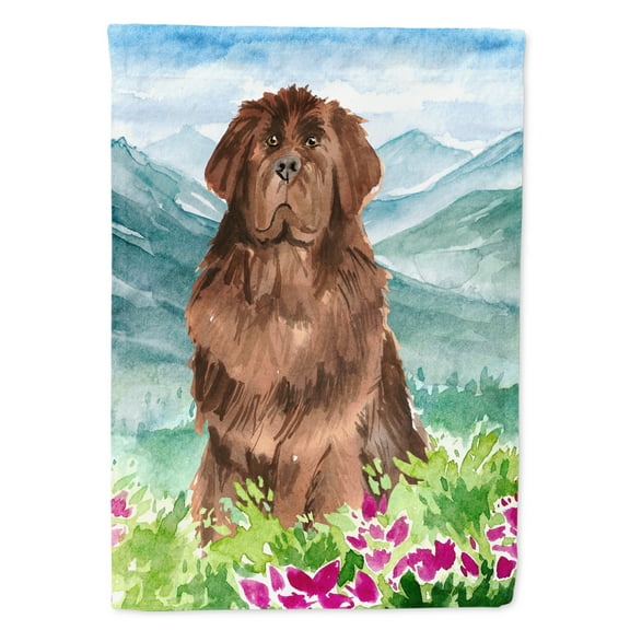 Carolines Treasures CK2527GF Mountain Flowers Newfoundland Flag Garden Size Small multicolor