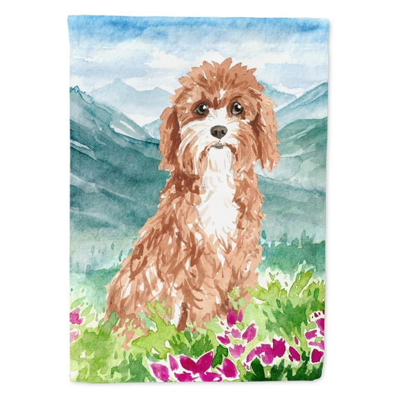 Carolines Treasures CK2539GF Mountain Flowers Cavapoo Flag Garden Size  Small multicolor