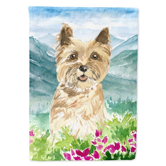 Carolines Treasures CK2541GF Mountain Flowers Cairn Terrier Flag Garden Size  Small multicolor