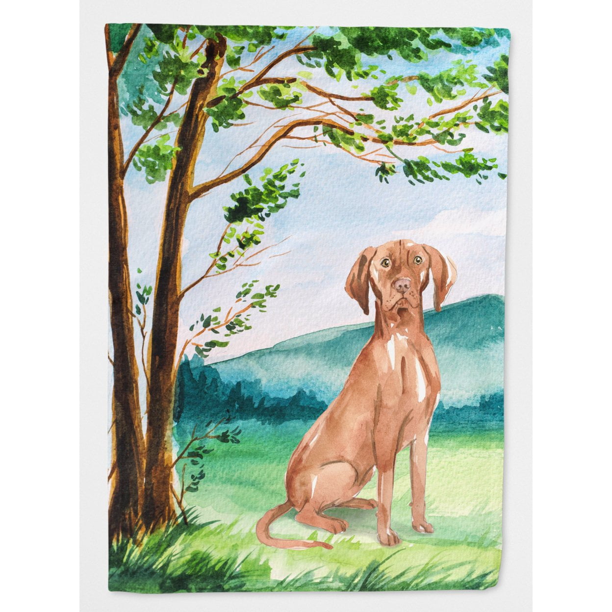 Under the Tree Vizsla Flag Canvas House Size
