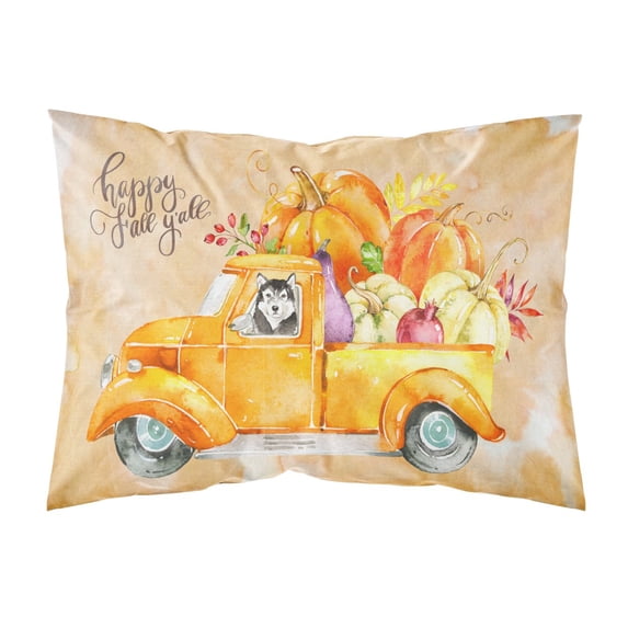 Carolines Treasures CK2625PILLOWCASE Fall Harvest Alaskan Malamute Fabric Standard Pillowcase Standard multicolor
