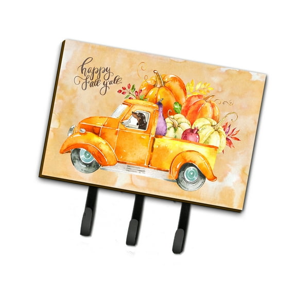 Fall Harvest Dachshund Leash or Key Holder