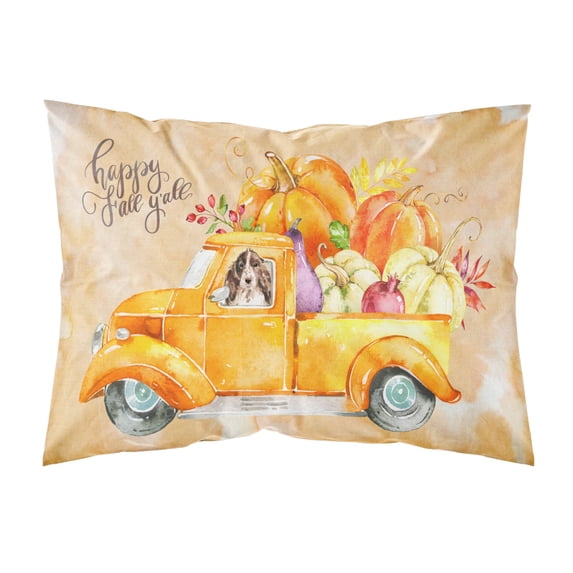 Carolines Treasures CK2659PILLOWCASE Fall Harvest Brown Parti Cocker Spaniel Fabric Standard Pillowcase Standard