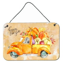 Carolines Treasures CK2669DS812 Fall Harvest Silver Poodle Wall or Door Hanging Prints  8x12 multicolor