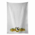 thumbnail image 1 of Carolines Treasures CK2949WTKT 28 x 19 in. Unisex Border Collie in Sunflowers White Dish Towels Kitchen Towel - Set of 2, 1 of 3