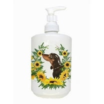 Carolines Treasures CK2951SOAP Red Tan Dachshund Ceramic Soap Dispenser