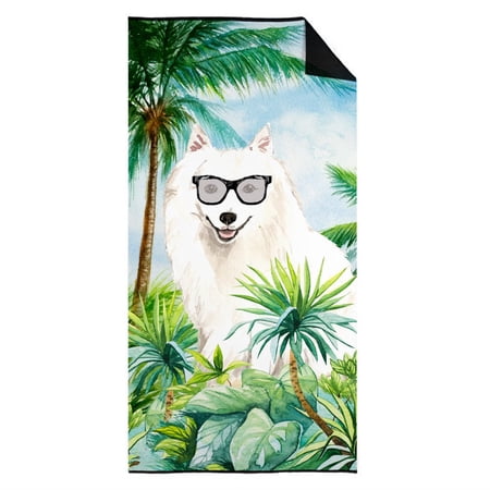 Carolines Treasures CK3011TWL3060 Japanese Spitz Premium Beach Towel 30W X 60H multicolor