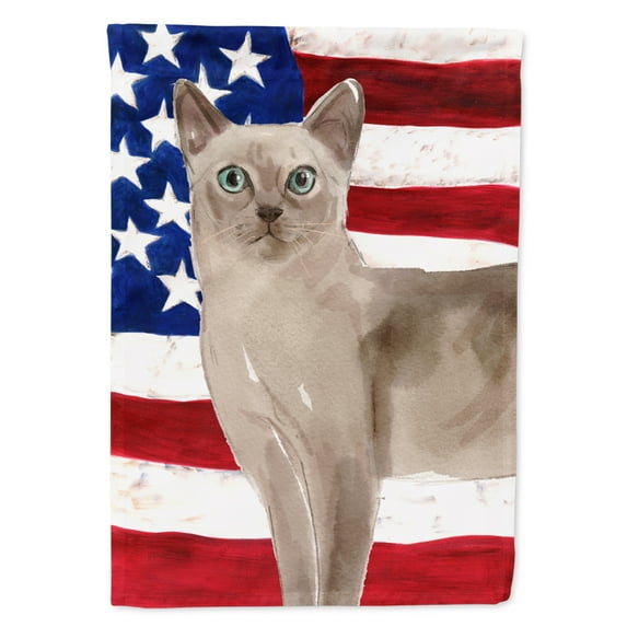 Carolines Treasures CK3041CHF Tonkinese American Flag Flag Canvas House Size Large multicolor