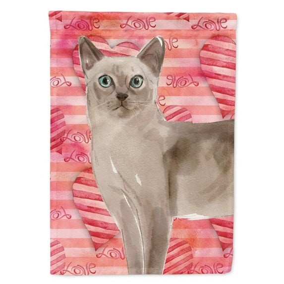 Carolines Treasures CK3056CHF Tonkinese Cat Love Flag Canvas House Size  Large multicolor
