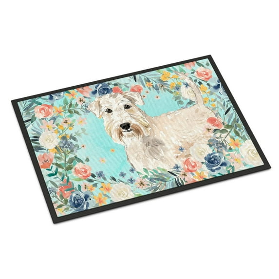Carolines Treasures CK3404MAT Wheaten Terrier Door Mat Indoor Rug or Outdoor Welcome Mat 18x27 Doormat 27"L x 18"W