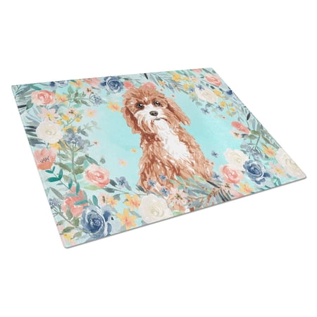 Carolines Treasures CK3428LCB Cavapoo Glass Cutting Board Large, 12H x 16W, multicolor