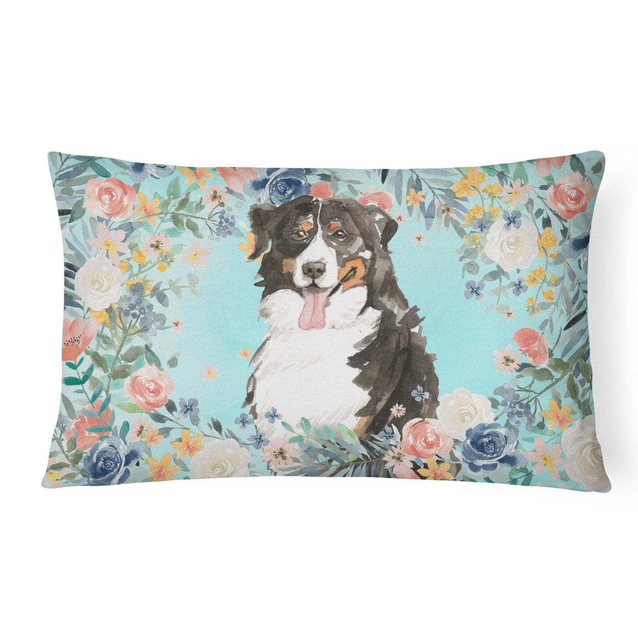 Carolines Treasures DAC1260PW1216 16 X 12 In. Unisex Bernese Mountain Dog Christmas Fabric Decorative Pillow