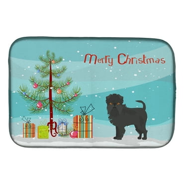 Carolines Treasures CK3440DDM Affenpinscher Christmas Tree Dish Drying Mat 14 x 21" multicolor