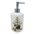 thumbnail image 1 of Carolines Treasures CK3452SOAP 7 x 3.5 in. Unisex Black & White Elo dog Christmas Tree Ceramic Soap Dispenser, 1 of 1