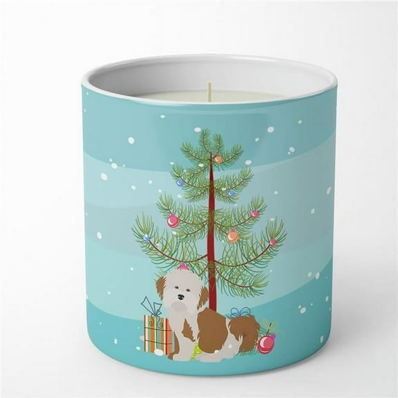 Carolines Treasures CK3458CDL 3.75 x 3.25 in. Unisex Havanese Christmas Tree 10 oz Decorative Soy Candle