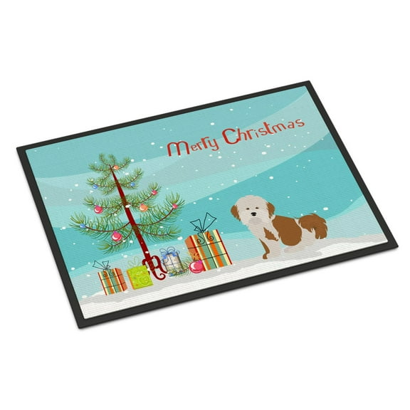 Carolines Treasures CK3458MAT Havanese Christmas Tree Door Mat Indoor Rug or Outdoor Welcome Mat 18x27 Doormat 18H X 27W