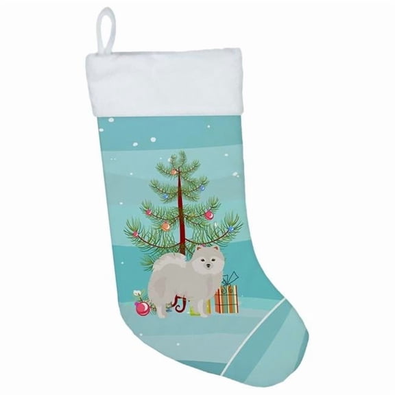 Japanese Spitz Christmas Tree Christmas Stocking