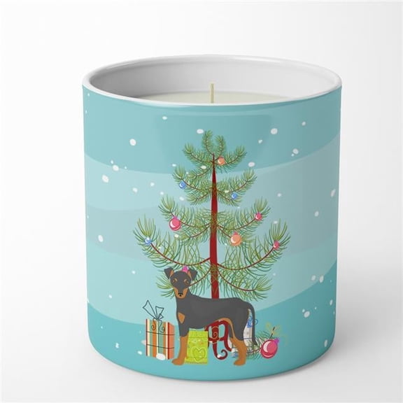 Carolines Treasures CK3472CDL 3.75 x 3.25 in. Unisex Manchester Terrier Christmas Tree 10 oz Decorative Soy Candle