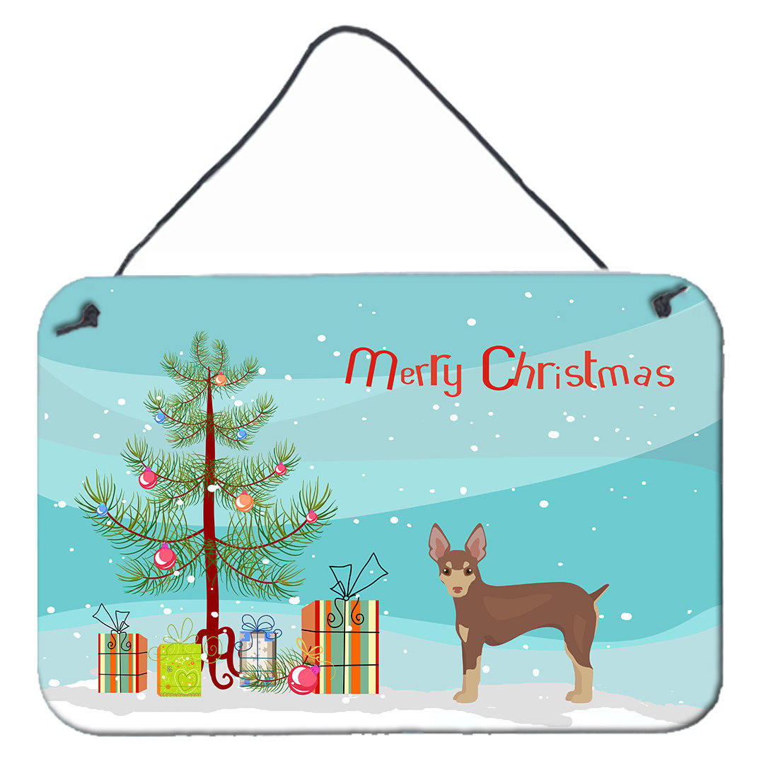 thumbnail image 1 of Carolines Treasures CK3474DS812 Miniature Fox Terrier Christmas Tree Wall or Door Hanging Prints 8x12 multicolor, 1 of 2